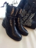 Casadei Leather & Chain Combat Boots